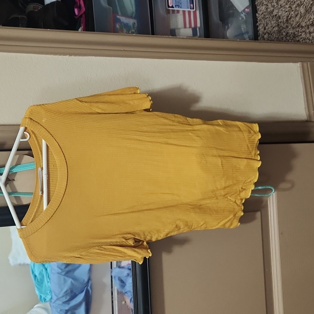 Womens Yellow Crop top